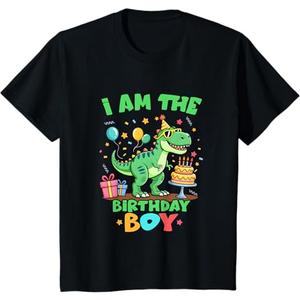 I am the birthday boy dinosaur shirt xs youth