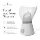 Bella Ciao Face Steamer, 11 Pc Facial Kit, Home Spa Kit, Gray/White