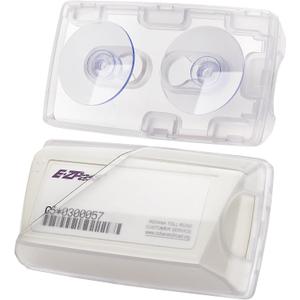 EZ Pass Holder, Ezpass Holder for Windshield with Strong Suction Cups, Heat & UV Resistant Toll Pass Easy Pass Transponder Holder for EZ Pass Mini/iPass in Size 3.7 x 1.9 inches (Clear, 1Pack)