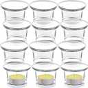 Tealight Candle Holder Set of 12,Glass Votive Candle Holders,Clear Tea Light Holders Bulk for Wedding Holiday Birthday Party Dinner & Home Decor