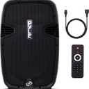 PYLE-PRO Powered Speaker Active PA- Loudspeaker Bluetooth System,12 Inch Bass Subwoofer Stage Speaker Monitor, DJ Party Portable Sound Stereo Amp Sub for Concert Audio, Built-in USB for MP3 Amplifier