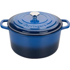 Enameled Cast Iron Dutch Oven Pot with Lid, for Sourdough Bread Baking, Round Dutch Ovens, 4.5 Quart, Blue