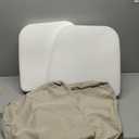 Chair Cushions for Dining Chairs, 2" Thick Seat Cushions for Kitchen Chairs, D-Shaped Chair Pads with Washable Cover, Ties and Non Slip Backing, 17'' x 16'', Set of 4, Beige