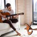 Wooden Guitar Stand, Detachable Non-Slip Wood Guitar Stand Holder Floor for Acoustic Electric Classical Bass Guitars
