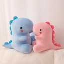 Plush Dinosaur Stuffed Animal, Cute Toys Anime Dinosaur Soft Throw Pillow Gift for Children Boys Girls Pink 10.8 inch