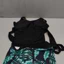 Girls Swimsuit 2 Piece Halterneck Girls Tankini Swimsuit Drawstring Printed Swim Shorts Girl Bathing Suit for 7-16T (15-16 Years, Black+green)