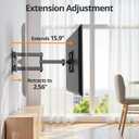 IWORKBOARD Full Motion TV Monitor Wall Mount Bracket for Most 13-32 Inch LED LCD Flat Curved Screen, Max VESA 100x100mm up to 33lbs, 360 Rotation Swivel Tilt ExtensionAdjustable Articulating Arms