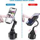 Miracase Cup Phone Holder for Car, [Upgraded Version] Adjustable Long Neck Car Cup Holder Phone Mount Cradle Friendly Compatible with iPhone Samsung Google and All Smartphones, Silver