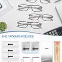 TERAISE Reading Glasses Men 4-Pack Ultralight Blue Light Reader Glasses Women with Spring Hings,Clear Vision&Anti Eyestrain