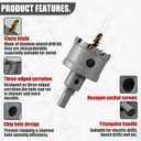 Premium Tungsten Carbide Tipped Hole Saw Drill Bit Set with 2 Titanium-Plated Pilot Bits - Heavy Duty Cutter for Metal, Steel, Iron, Wood, and Plastic100mm3-15/16'' (1PCS)