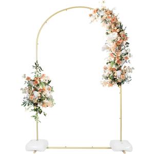 Wedding Arch Stand Gold Metal 7.2FT Chiara Arched Frame for Birthday Party Baby Shower Ceremony Decoration Outdoor/Indoor