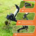 Fulljion Weed Puller Tool,Detachable Stand Up Weed Puller with Long Handle,3-Claw Steel Head Weeder Tool,No Bending/Kneeling for Lawn, Yard & Garden Tool,Easily Remove Weeds