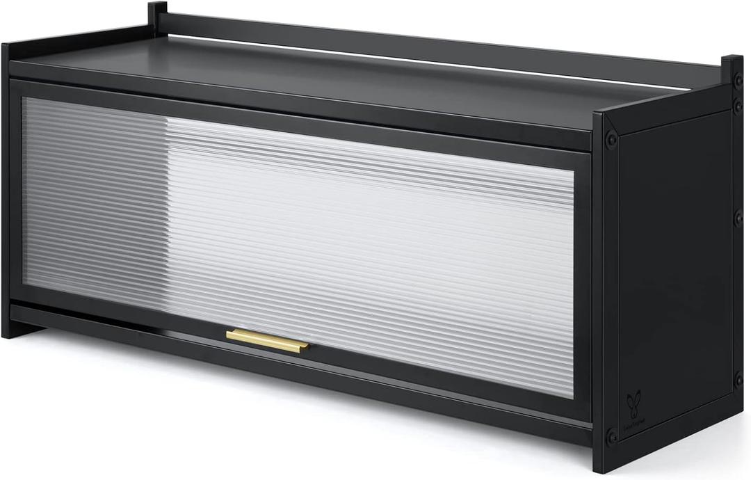 Wall Cabinet, Medicine Cabinet, Metal Cabinet with Large Capacity, Matches Variety of Decors, (83*27*35cm, Black)