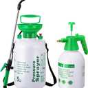 Tioncy 2 Pack 1.35 Gallon Pump Pressure Sprayer & 0.53 Gallon Handheld Garden Pump Sprayer with Adjustable Brass Nozzle Water Mist Spray Bottle for Lawn Garden Plants Weed Sprayer Cleaning Solutions