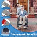 Threshold Ramps for Doorways Self-Adhesive 40'' L Floor Transition Strips 4/5" Rise Ramps for Wheelchairs for Home, Door Threshold for Home Steps (Grey) (Gray)