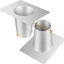 Zonon 2 Pcs Rain Chain Gutter Adapter Aluminum Installation Rain Chain Gutter Installer for Outside Gutters Downspout