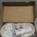 Geelin 1 Pc Hot Tub Table Tray, Adjustable Aboveground Bathtub Tray with 2 Cup Holder, Between 2'' to 7.5'' Nonslip Hot Tub Accessories Shelf Drinks Snacks Phone Holder for Spa Bathtub (Ivory White)