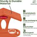 Kingsyard Bird Feeder for Outdoor Hanging, Recyceled Plastic Oriole Jelly Feeder, Two Dishes w/ 5 oz, Durable & Weatherproof, for Bird Lovers, Orange