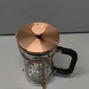 BAYKA 34oz 1 Liter French Press Coffee Maker, Coffee Lover Gifts Basket Set, Heat Resistant Thickened Borosilicate Glass Stainless Steel Brewer, Cold Brew Cafetera Teapot for Kitchen, Copper