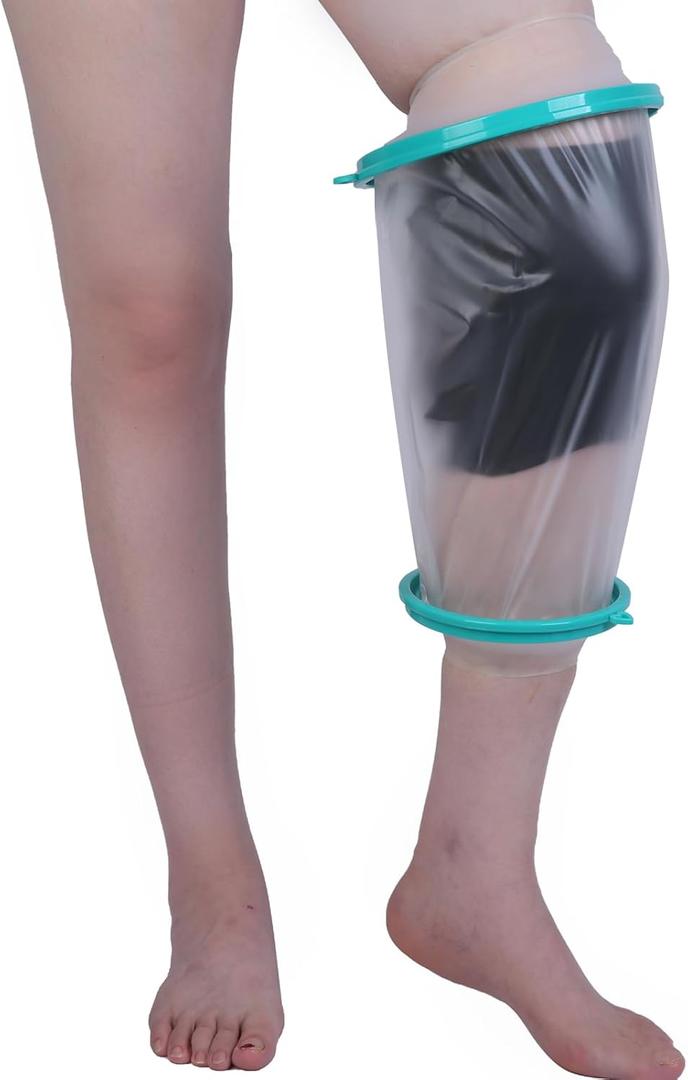CIVJET Cast Covers for Shower Leg, Waterproof Cast Cover for Showering, Knee Surgery Recovery Equipment, Waterproof Knee Brace, Knee (Diameter - 7.9")