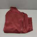 AUTOMET Womens Faux Suede Leather Jacket, Cropped Open Front Coat for Fall Winter Spring, Cardigan Style (Winered), L