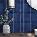 Tilingview 30 PCS Peel and Stick Backsplash Tile for Kitchen/Bathroom/Living Room, 3"x 9" Self-Adhesive Subway Tile for Backsplash, Imitation Glazed Tiles/Handmade Tiles (Matte Navy Blue)