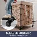 CleverMade Flex Frame Rolling Laundry Hamper with Wheels, 98L, Charcoal