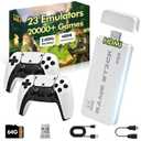 2026 Game Stick 4k 20,000 Games, Retro Gaming Console with Built-in 23 Emulators, HDMI Output, 64G TF Card, 2 Wireless Controllers, Plug and Play