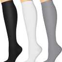 Compression Socks for Women & Men (3 pairs) - Best Support for Nurses, Running, Hiking, Recovery & Flight Socks, Size S/M