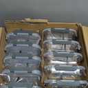 KOMUEE 10 Packs 30oz Glass Meal Prep Containers 2 Compartments,Glass Food Storage Containers with Lids,Airtight Lunch Bento Boxes,Microwave,Oven,Freezer and Dishwasher Safe (Gray)