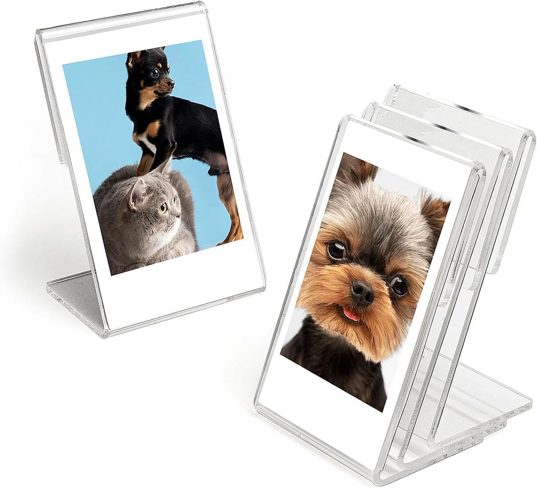 8 Pack Mini Picture Frame for Instax, 2x3 Picture Frame Holder for Polaroid, Small Size Photo Frame, Acrylic Photo Frame for Instax Mini Instant Films
