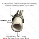 EZ-Fluid 12" x 3/8" Female Compression To 3/8 Inch Female Comp. Stainless Steel Braided Faucet Connector Line,Dishwasher Supply Line,Faucet Extension Supply Hose Connector Lines,Fits 3/8"Comp Male (1)