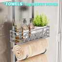 HapiRm Towel Racks for Bathroom Storage - 6 Tier Over The Door & Wall Mount Rolled Towel Storage Organizer Holder with Metal Shelf Basket for Small Bathroom, Camper, Rv - Sliver, Patented