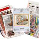 CROSSDECOR Stamped Cross Stitch Kits Full Range of Patterns Embroidery Starter Kits for Beginners Printed Cross-Stitch Sets for Home Decor DIY 14CT 2 Strands - The Old Married Couple