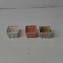 Ceramic Berry Basket, Farmhouse Colander, Strawberry Decor, Fruit Bowls, Fruit Baskets, Kawaii Strawberry Kitchen bowl, Pink White and Cute Strawberry pattern Stoneware Harvest Square Bowls Set of 4
