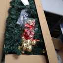 7 ft. Pre-Lit Cactus Artificial Christmas Tree with LED Lights and Ball Ornaments