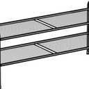 SUFAUY Shoe Rack for Closet, 33" Wide Metal Shoe Rack Organizer Heavy Duty, 2-Tier Mesh for Shoes, Black