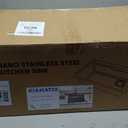 24 x 18 Inch Undermount Kitchen Sink, Black Stainless Steel Single Bowl