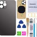 OEM Rear Back Glass Replacement for iPhone 11 Pro Max 6.5 inches with Reparing Toolkit and Pre-Installed Adhesive (Space Gray/Black)