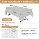 sancua Rectangle Tablecloth - 54 x 108 Inch - Stain and Wrinkle Resistant Washable Polyester Table Cloth, Decorative Fabric Table Cover for Dining Tables, Buffet Parties and Camping, Taupe