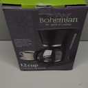 12 Cup Drip Coffee Maker Machine, Coffee Pot Machine Permanent Coffee Filter,1.8L Glass Carafe Electric Coffee Maker,950W Black