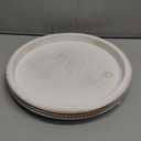 Handmade 12 Inch Decorative Tray, Small Beaded Tray Coffee Table Decor, White Washed Round Wooden Tray for Coffee Table, Dining Room Table Entryway and Living Room