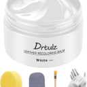 Leather Recoloring Balm, Leather Color Restorer Conditioner, Leather Restorer for Couches Paint, Leather Scratch Remover, Scratch Leather Faded Repair Kits for Vinyl Furniture (White, 75ML)