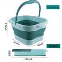 MontNorth Collapsible Foot Bath for Soaking Feet,4 Gallons/15L Foot Soak Tub,Foldable Plastic Foot Basin with Handles and Massage Acupoint,Foot SPA Bucket, Green