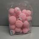 Velvet Christmas Ball Ornaments - 46pcs Flocked Christmas Tree Decorations Set Assorted Shatterproof Hanging Ornaments with Loop for Xmas Holiday Home Decor, 3 Sizes (Pink)