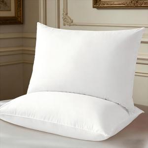 Shilucheng Goose Down Pillow Standard Size Set of 2 Pack,Hotel Collection 750+ Fill Power Luxury Bed Feather Pillow for Side Back Stomach Sleepers, Soft 100% Cotton ShellWhite,20" x 26"