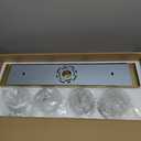 4-Light Bathroom Light Fixtures, Brushed Gold Vanity Light with Cylinder Clear Glass Shade, Modern Vanity Lighting Fixtures Over Mirror, VL143-BG-4