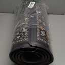 Collive Kitchen Mats for Floor 2PCS, Cushioned Anti Fatigue Mat Non Slip Waterproof Kitchens Sink Rug, Vintage Spring Floral Rugs Comfort Standing Mat for Laundry, Desk, Bar, Office, Black (17.3"x47"+17.3"x29")