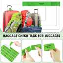 Feifeiya 1000 Hotel Luggage ID Tags with Transfer Tape on Back Paper Baggage Claim Check Tags Numbering from 000 to 999 Baggage Identification for Hotel Suitcase Motel Bag(Green)