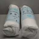 Martha Stewart Hotel Collection Pillow 500 Thread Count Damask Stripe Embroidered Feathers Soft Hypoallergenic 100% Cotton Queen Size Set of 2 (White)